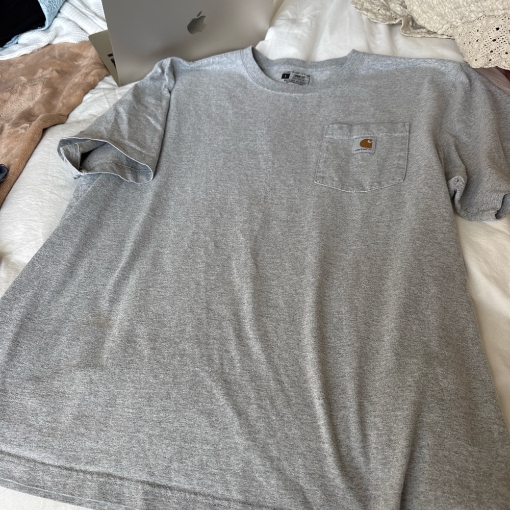 Carhartt Short-Sleeve Pocket Tee in Light Gray